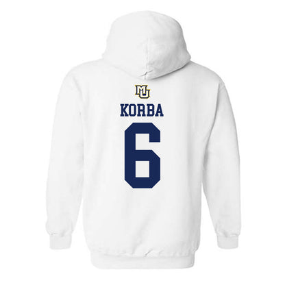 Marquette - NCAA Women's Volleyball : Alexandra Korba - Replica Shersey Hooded Sweatshirt-1