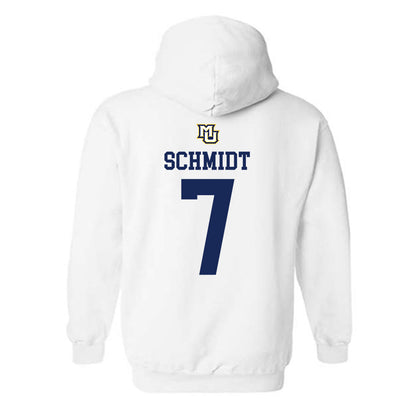 Marquette - NCAA Women's Volleyball : Keira Schmidt - Replica Shersey Hooded Sweatshirt-1
