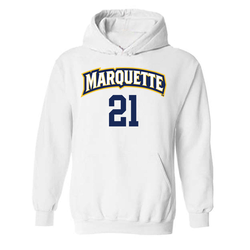 Marquette - NCAA Women's Volleyball : Elena Radeff - Replica Shersey Hooded Sweatshirt-0