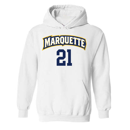 Marquette - NCAA Women's Volleyball : Elena Radeff - Replica Shersey Hooded Sweatshirt-0