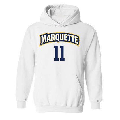 Marquette - NCAA Women's Volleyball : Amaria King - Replica Shersey Hooded Sweatshirt-0