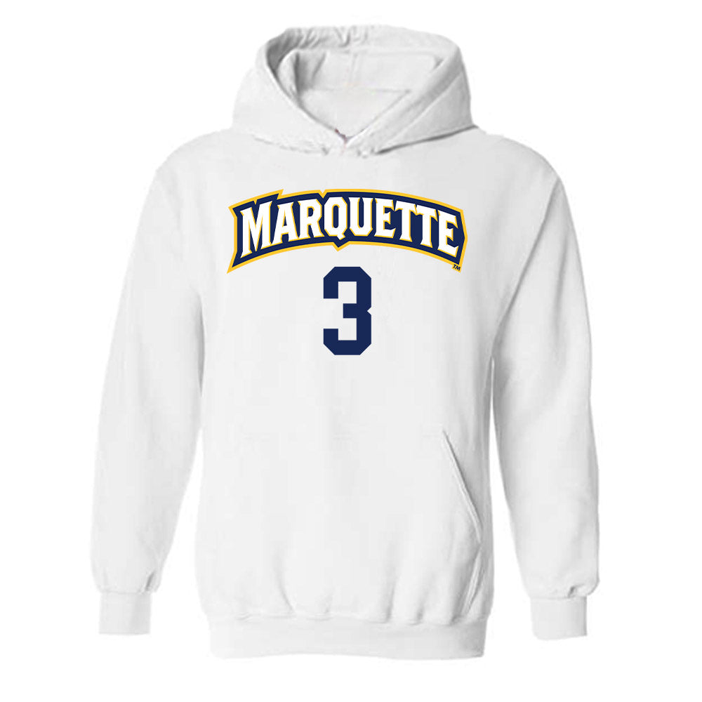 Marquette - NCAA Women's Volleyball : Isabela Haggard - Replica Shersey Hooded Sweatshirt-0