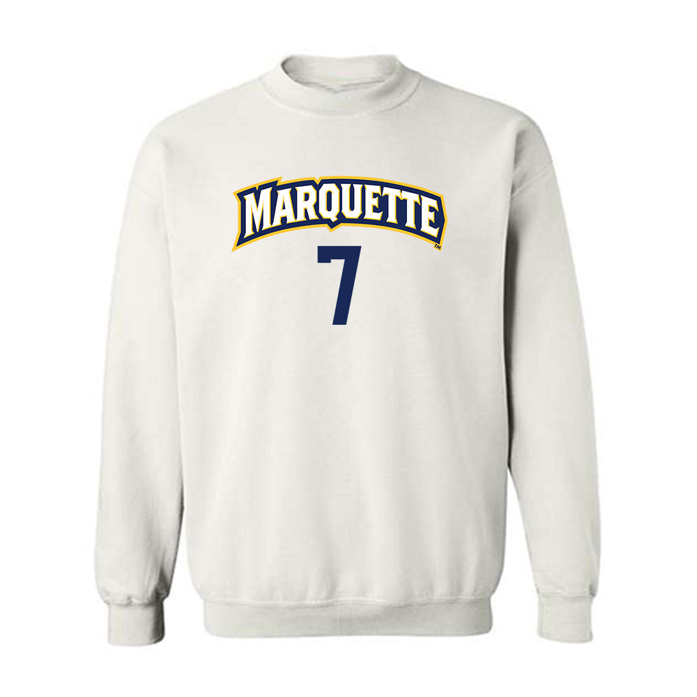 Marquette - NCAA Women's Volleyball : Keira Schmidt - Replica Shersey Crewneck Sweatshirt-0