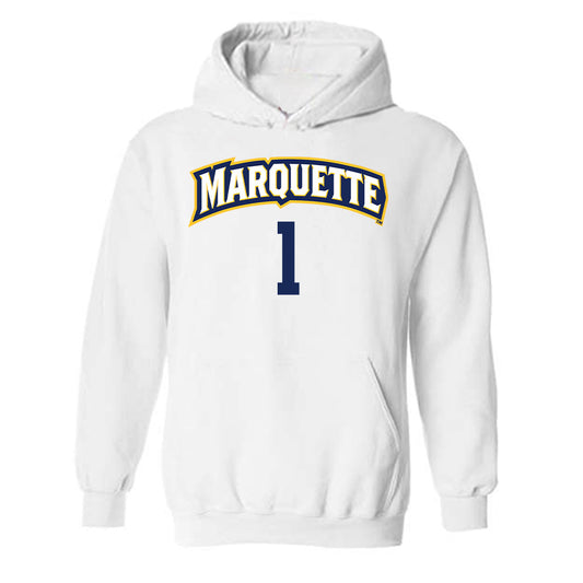 Marquette - NCAA Women's Volleyball : Julia Stanev - Replica Shersey Hooded Sweatshirt-0
