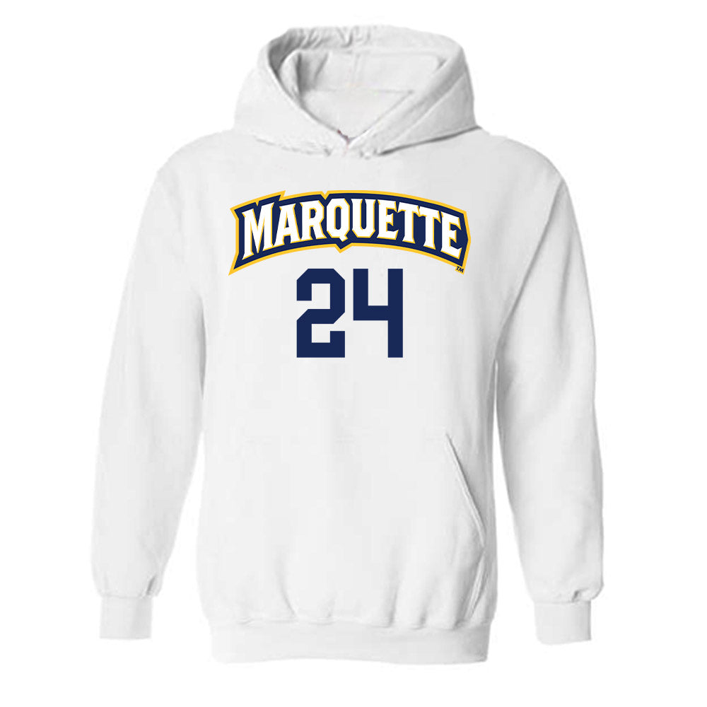 Marquette - NCAA Women's Volleyball : Avery Helms - Replica Shersey Hooded Sweatshirt-0