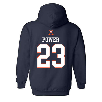 Virginia - NCAA Men's Basketball : TJ Power - Replica Shersey Hooded Sweatshirt