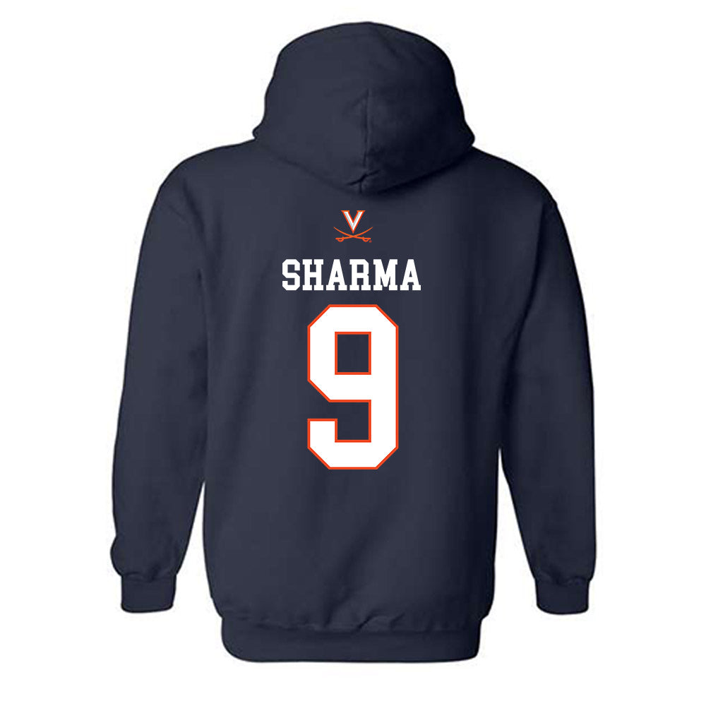 Virginia - NCAA Men's Basketball : Ishan Sharma - Replica Shersey Hooded Sweatshirt