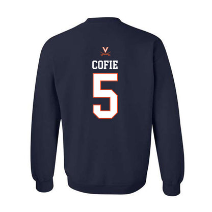 Virginia - NCAA Men's Basketball : Jacob Cofie - Replica Shersey Crewneck Sweatshirt