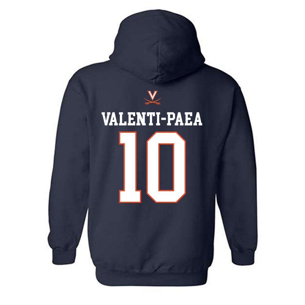 Virginia - NCAA Women's Basketball : Casey Valenti-Paea - Replica Shersey Hooded Sweatshirt