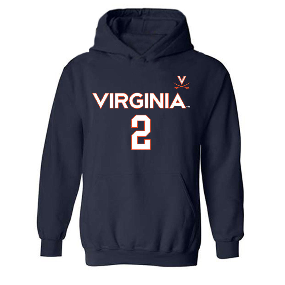 Virginia - NCAA Men's Basketball : Elijah Saunders - Replica Shersey Hooded Sweatshirt