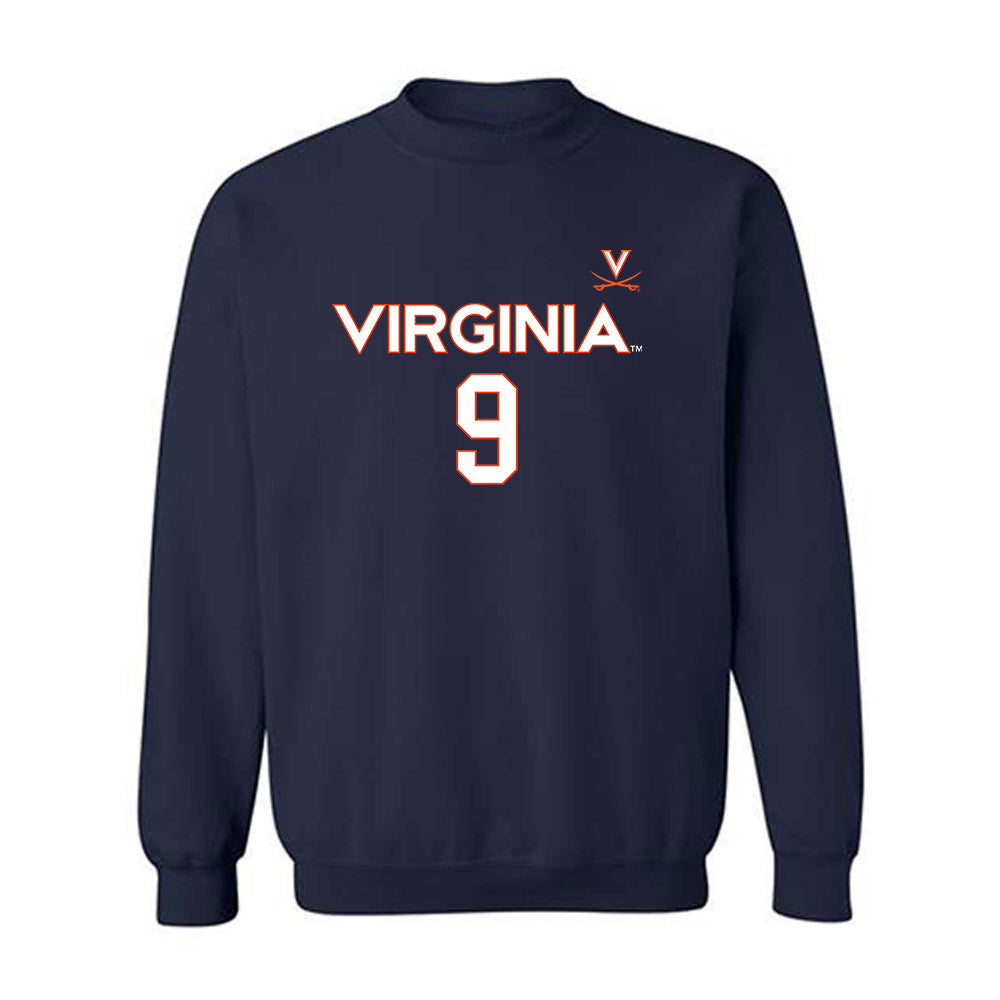 Virginia - NCAA Men's Basketball : Ishan Sharma - Replica Shersey Crewneck Sweatshirt