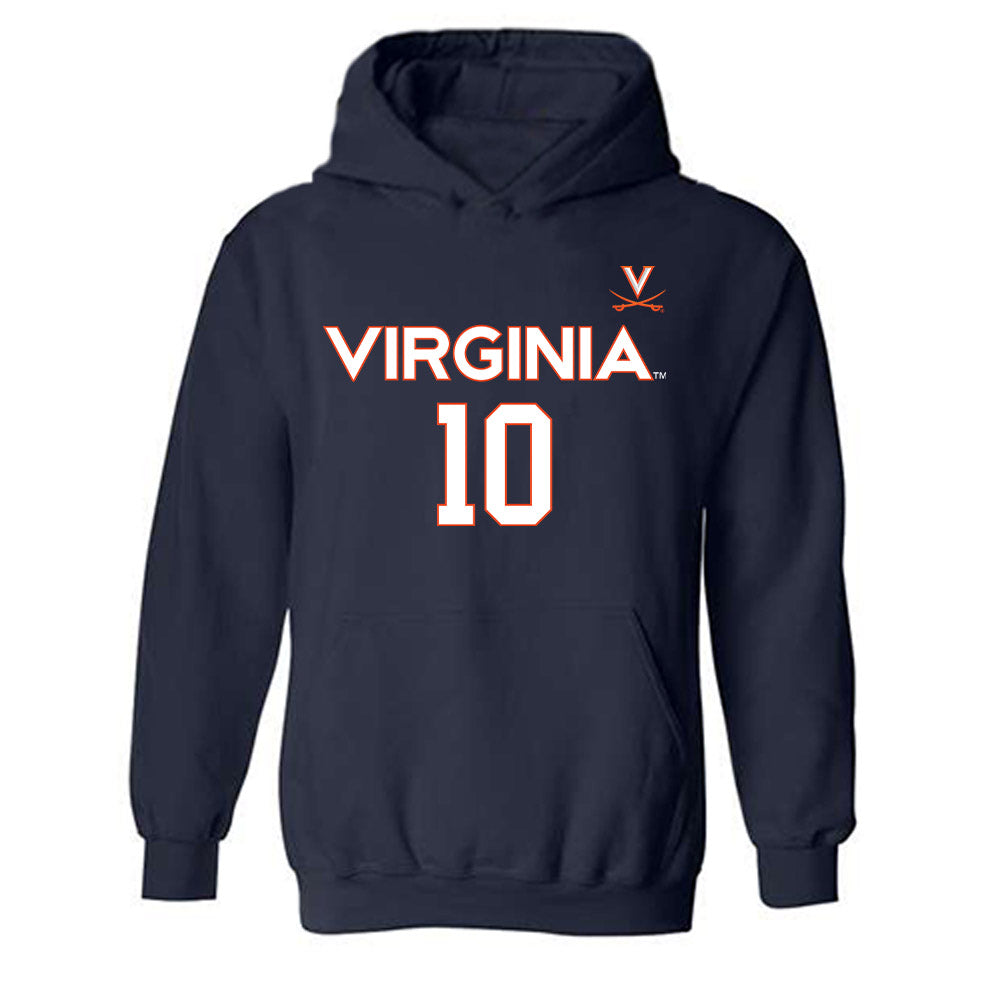 Virginia - NCAA Women's Basketball : Casey Valenti-Paea - Replica Shersey Hooded Sweatshirt