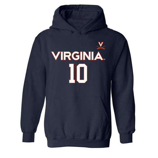 Virginia - NCAA Women's Basketball : Casey Valenti-Paea - Replica Shersey Hooded Sweatshirt