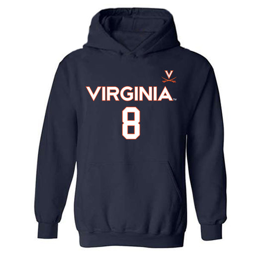 Virginia - NCAA Men's Basketball : Bryce Walker - Replica Shersey Hooded Sweatshirt