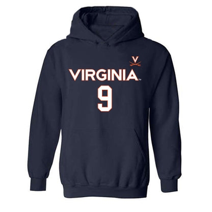 Virginia - NCAA Men's Basketball : Ishan Sharma - Replica Shersey Hooded Sweatshirt