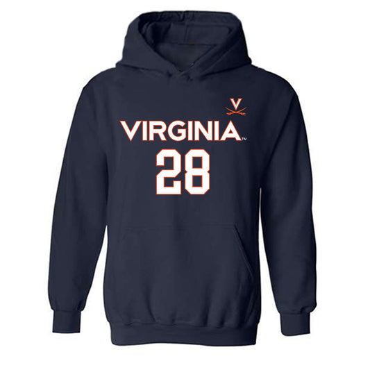 Virginia - NCAA Men's Basketball : Thijs De Ridder - Replica Shersey Hooded Sweatshirt-0