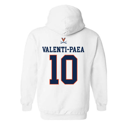 Virginia - NCAA Women's Basketball : Casey Valenti-Paea - Replica Shersey Hooded Sweatshirt