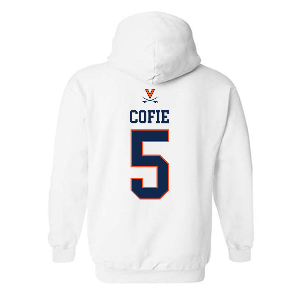 Virginia - NCAA Men's Basketball : Jacob Cofie - Replica Shersey Hooded Sweatshirt