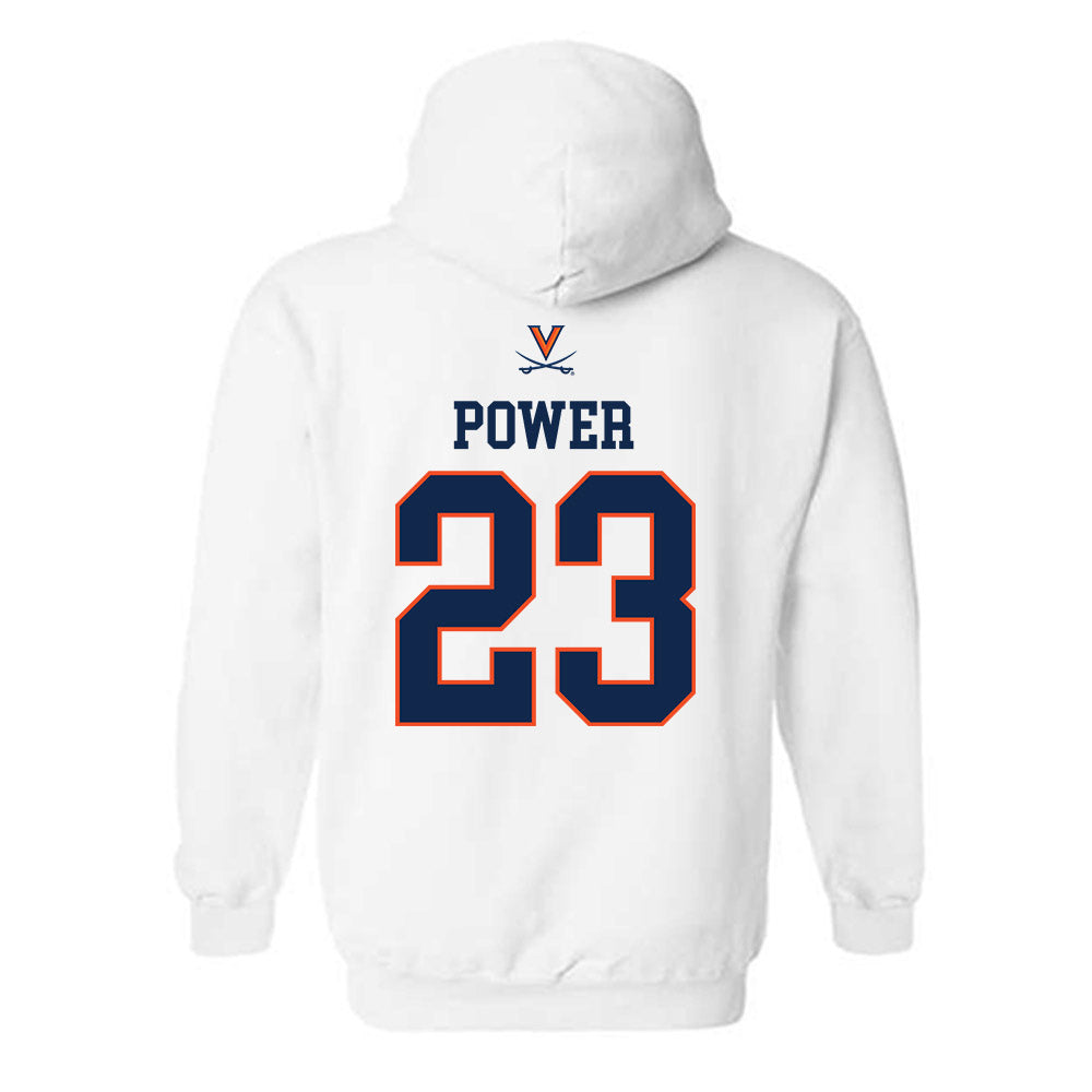 Virginia - NCAA Men's Basketball : TJ Power - Replica Shersey Hooded Sweatshirt