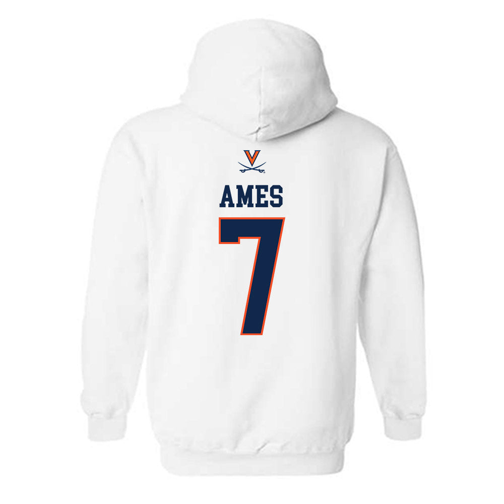 Virginia - NCAA Men's Basketball : Darrin Ames - Replica Shersey Hooded Sweatshirt