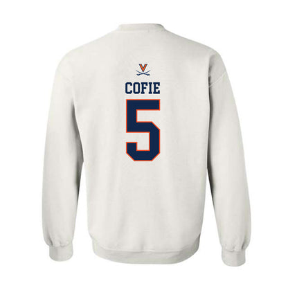 Virginia - NCAA Men's Basketball : Jacob Cofie - Replica Shersey Crewneck Sweatshirt