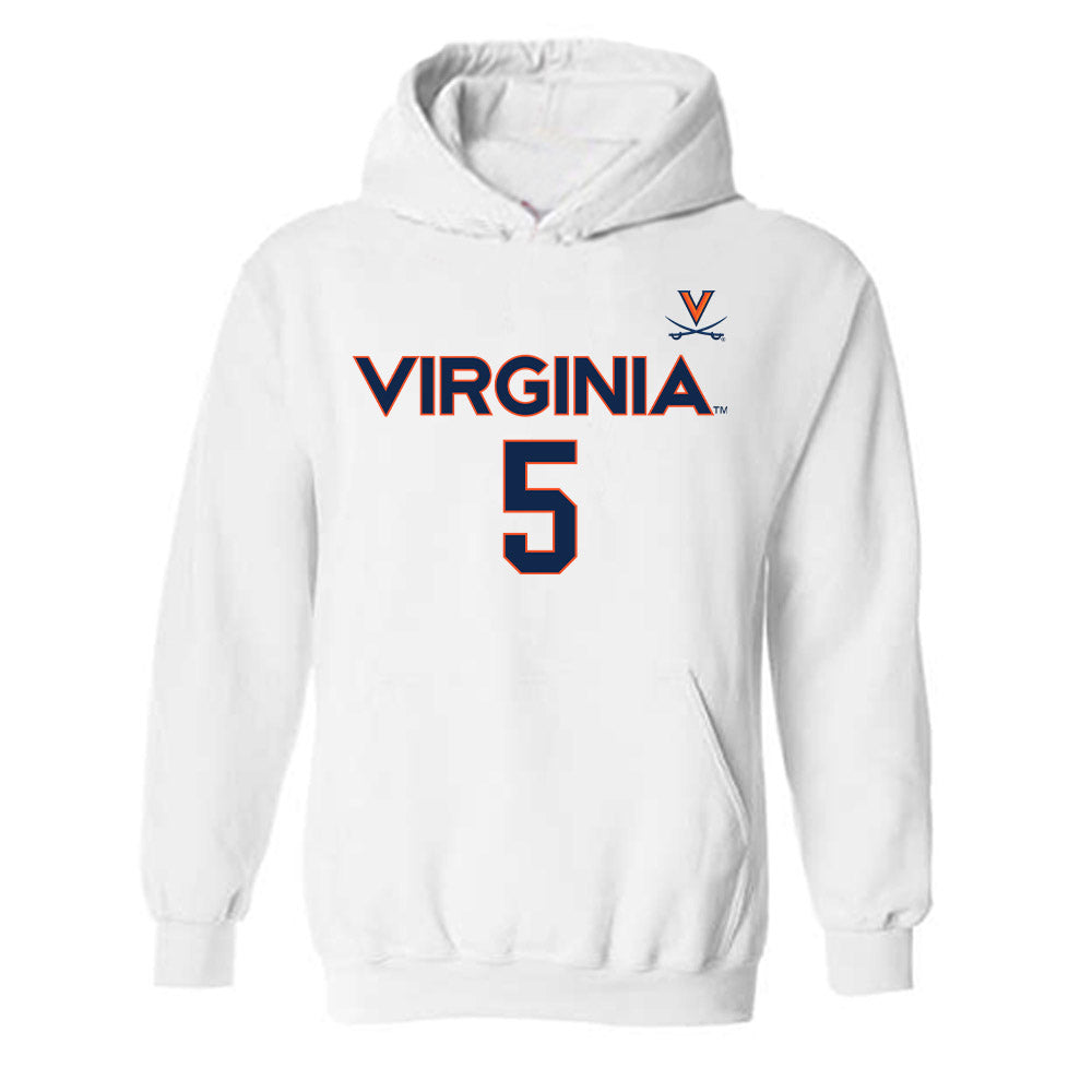 Virginia - NCAA Men's Basketball : Jacob Cofie - Replica Shersey Hooded Sweatshirt