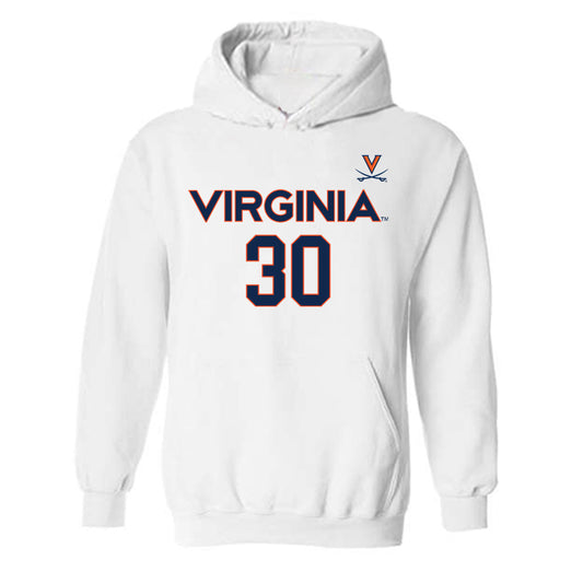 Virginia - NCAA Men's Basketball : Dallin Hall - Replica Shersey Hooded Sweatshirt-0
