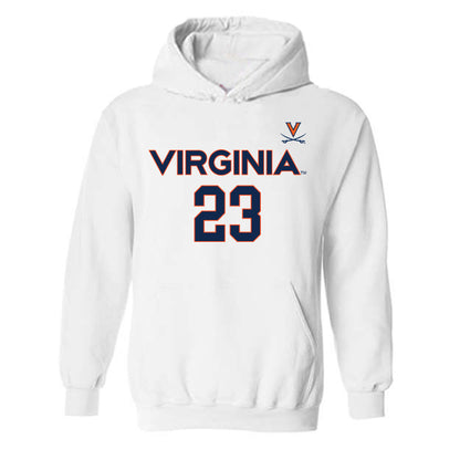 Virginia - NCAA Men's Basketball : TJ Power - Replica Shersey Hooded Sweatshirt