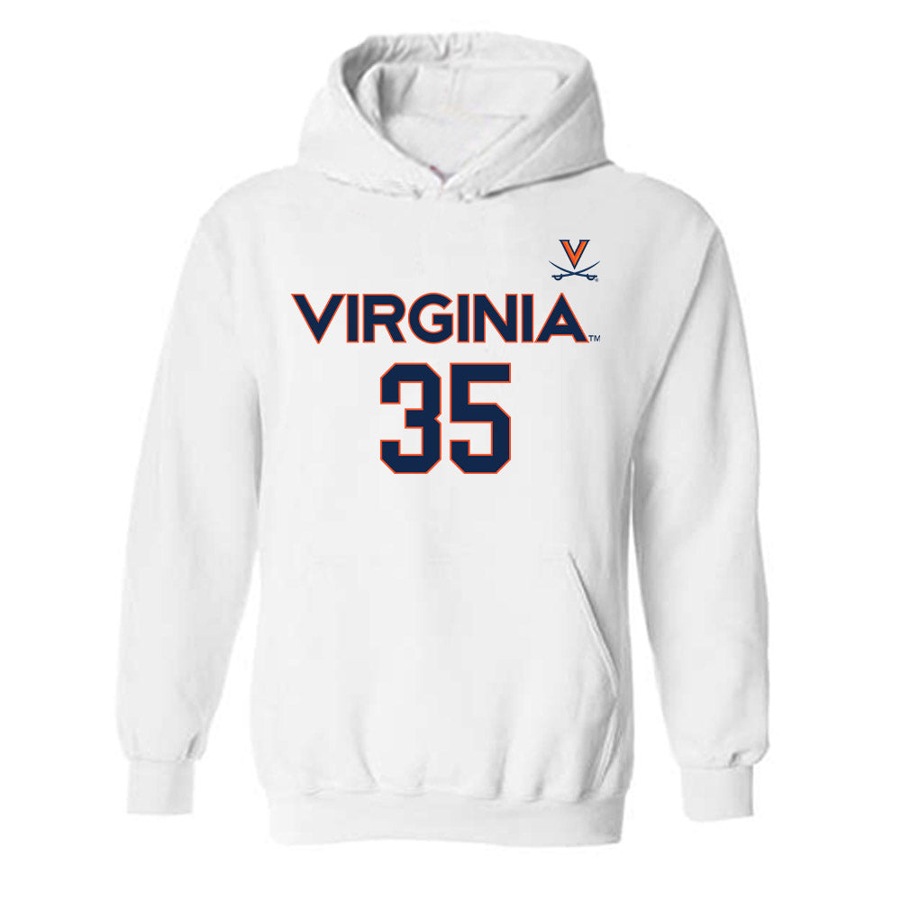 Virginia - NCAA Men's Basketball : Carter Lang - Replica Shersey Hooded Sweatshirt