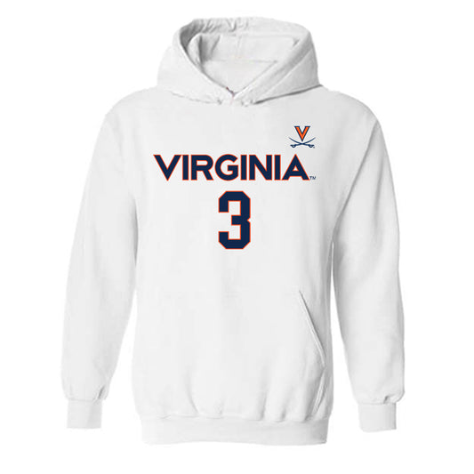 Virginia - NCAA Women's Basketball : Gabrielle White - Replica Shersey Hooded Sweatshirt-0