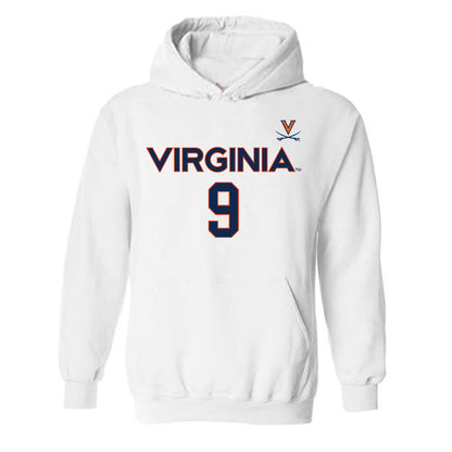 Virginia - NCAA Men's Basketball : Ishan Sharma - Replica Shersey Hooded Sweatshirt