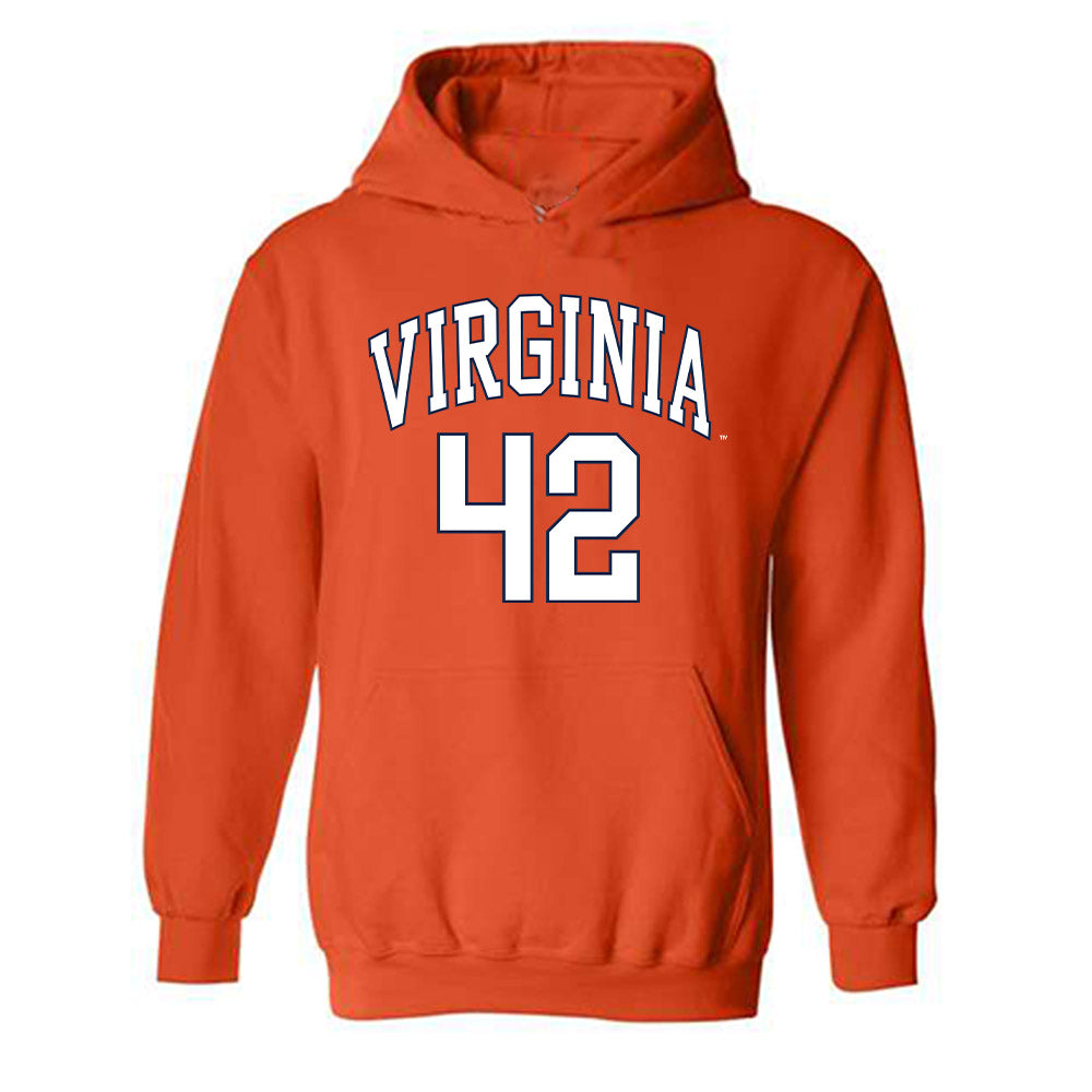 Virginia - NCAA Men's Lacrosse : Luke Jamin - Replica Shersey Hooded Sweatshirt-0