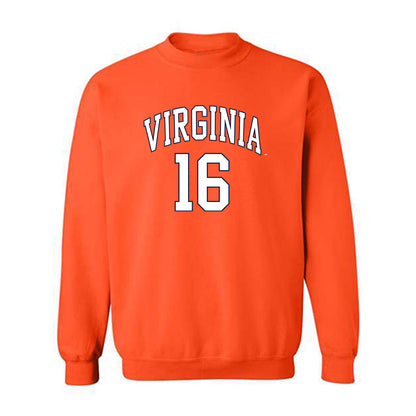 Virginia - NCAA Men's Lacrosse : George Fulton - Crewneck Sweatshirt Replica Shersey