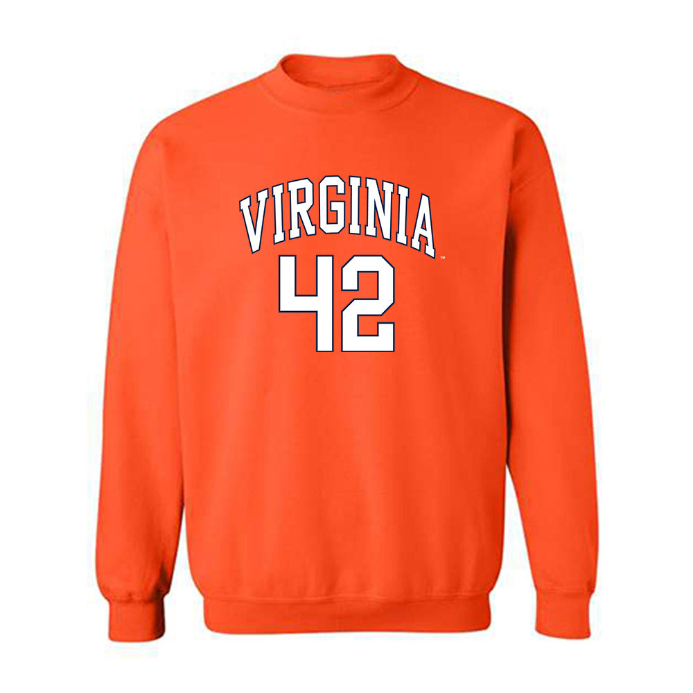 Virginia - NCAA Men's Lacrosse : Luke Jamin - Replica Shersey Crewneck Sweatshirt-0