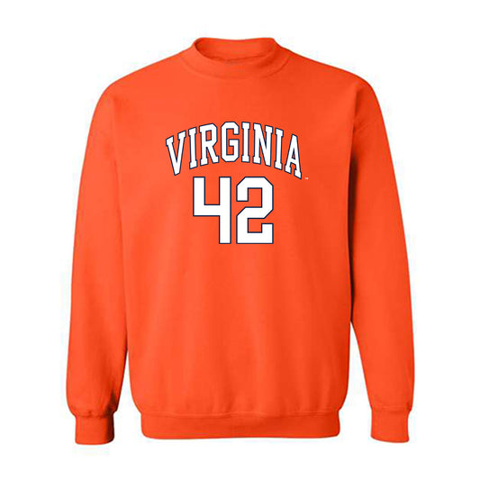 Virginia - NCAA Men's Lacrosse : Luke Jamin - Replica Shersey Crewneck Sweatshirt-0