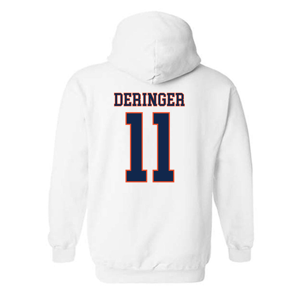 Virginia - NCAA Men's Lacrosse : Caulley Deringer - Hooded Sweatshirt Replica Shersey