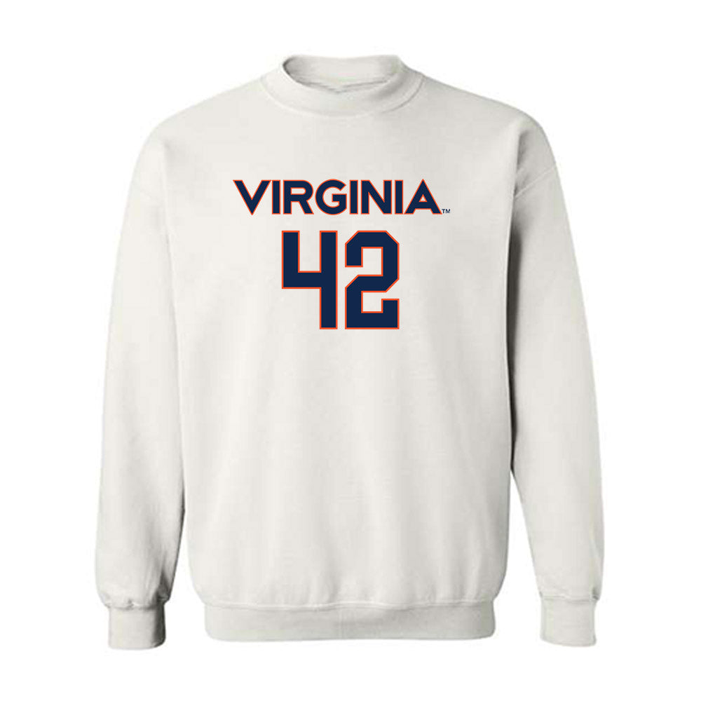 Virginia - NCAA Men's Lacrosse : Luke Jamin - Replica Shersey Crewneck Sweatshirt-0