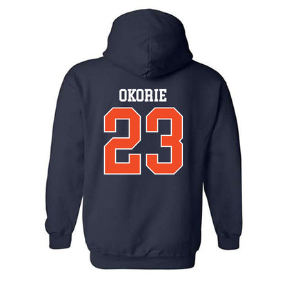 Virginia - NCAA Men's Soccer : David Okorie - Replica Shersey Hooded Sweatshirt-1