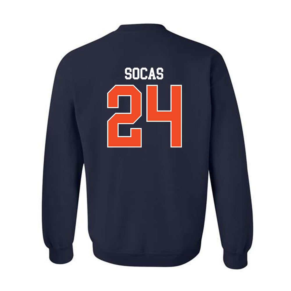 Virginia - NCAA Men's Soccer : Garrett Socas - Crewneck Sweatshirt