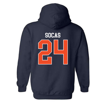 Virginia - NCAA Men's Soccer : Garrett Socas - Hooded Sweatshirt