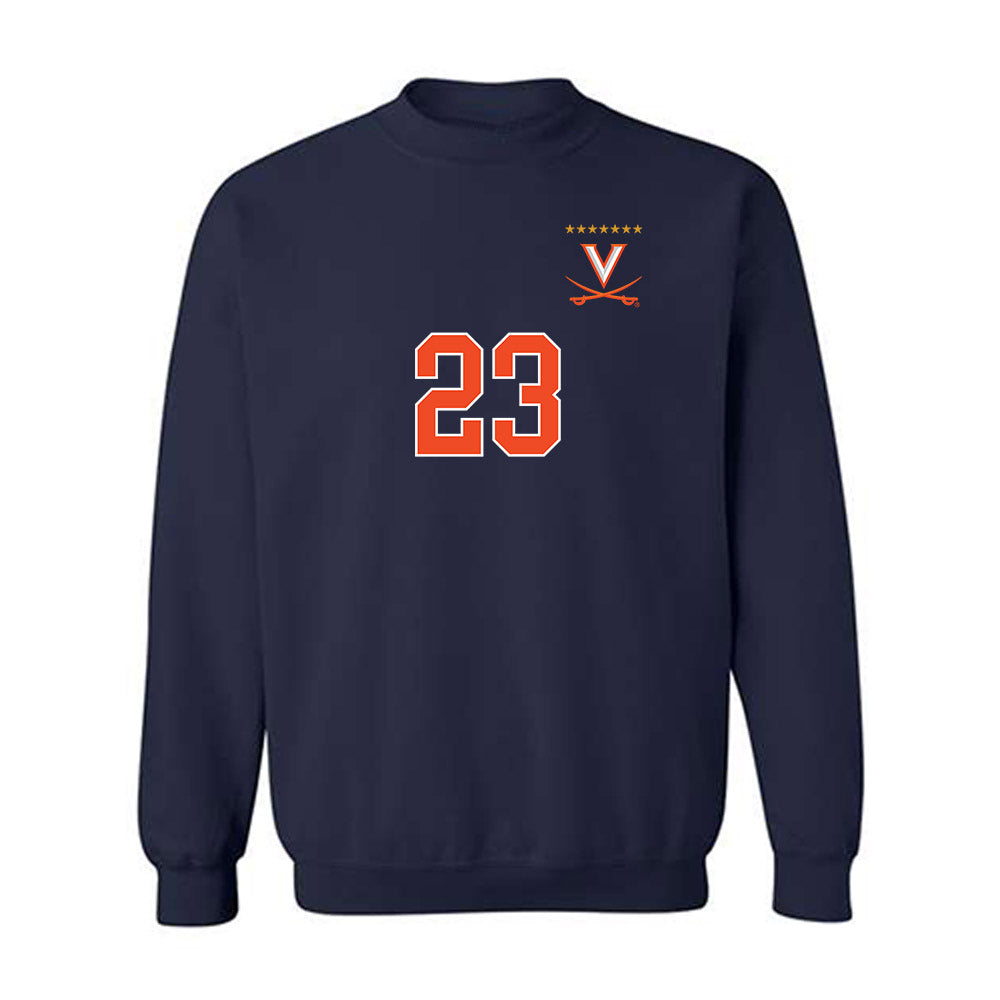 Virginia - NCAA Men's Soccer : David Okorie - Replica Shersey Crewneck Sweatshirt-0
