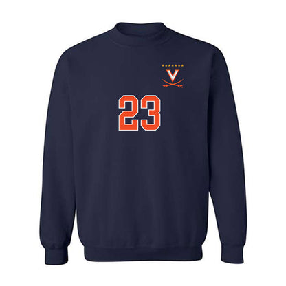 Virginia - NCAA Men's Soccer : David Okorie - Replica Shersey Crewneck Sweatshirt-0