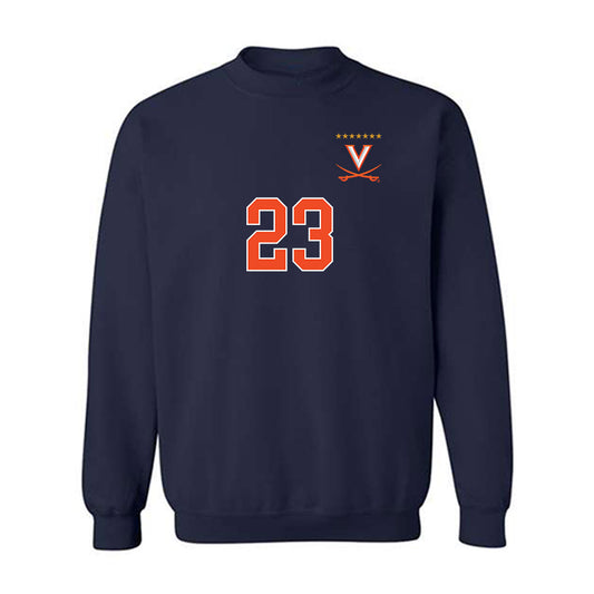 Virginia - NCAA Men's Soccer : David Okorie - Replica Shersey Crewneck Sweatshirt-0