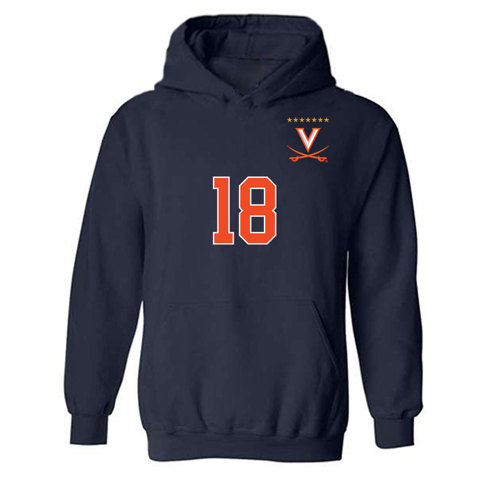Virginia - NCAA Men's Soccer : Zachary Ehrenpreis - Replica Shersey Hooded Sweatshirt-0