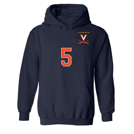 Virginia - NCAA Men's Soccer : Parker Sloan - Replica Shersey Hooded Sweatshirt-0