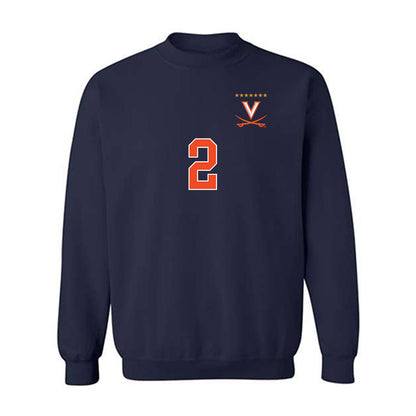 Virginia - NCAA Men's Soccer : Nick Dang - Replica Shersey Crewneck Sweatshirt-0