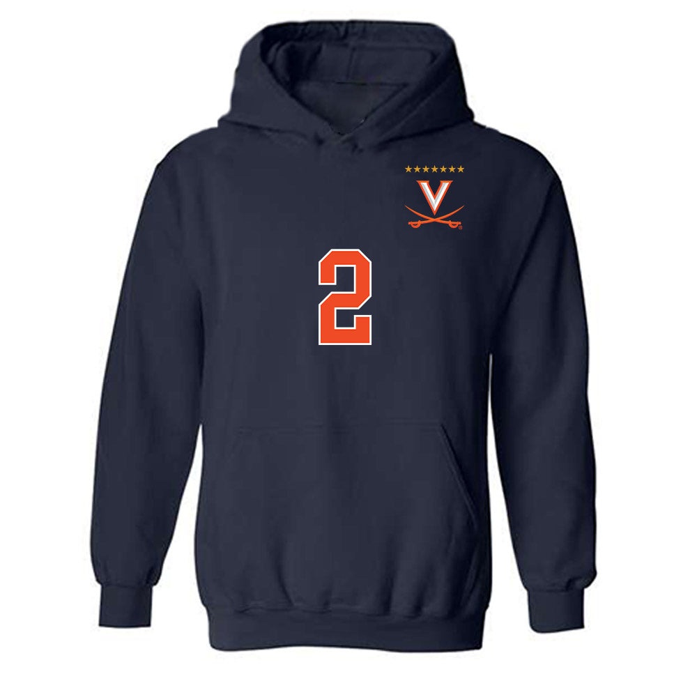 Virginia - NCAA Men's Soccer : Nick Dang - Replica Shersey Hooded Sweatshirt-0