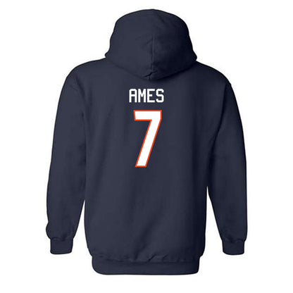 Virginia - NCAA Men's Basketball : Darrin Ames - Replica Shersey Hooded Sweatshirt