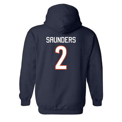 Virginia - NCAA Men's Basketball : Elijah Saunders - Replica Shersey Hooded Sweatshirt