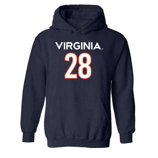 Virginia - NCAA Men's Basketball : Thijs De Ridder - Replica Shersey Hooded Sweatshirt-0